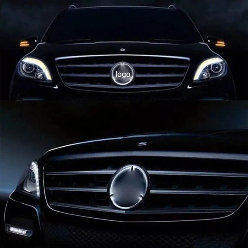 

LISIDIC Car LED Front Grille Logo Light for Mercedes Benz 18cm/7.09inch 19cm/7.48inch white light luces led para auto