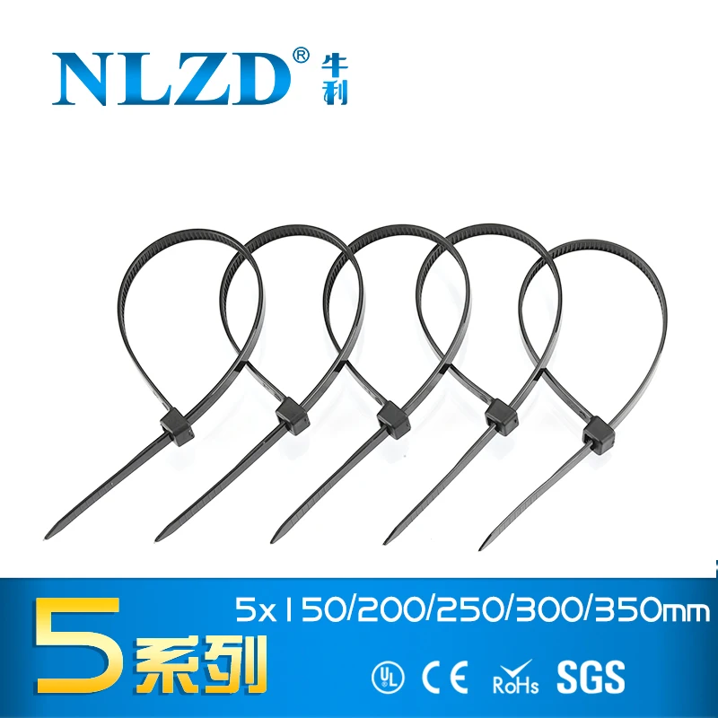 

6 8 10 12 14 inch favorable Nylon Cable ties 500 250 pcs White Black Width 4.8mm plastic zip tie for wires 50 lbs easy install