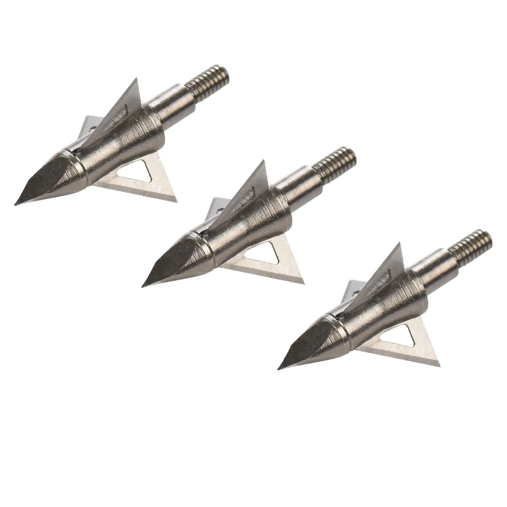 

12Pcs Broadhead 100 125 Grain Hunting Arrow Head 3 Blades 8.8mm Archery Bow Outdoor Target Hunting Beast Free Shipping