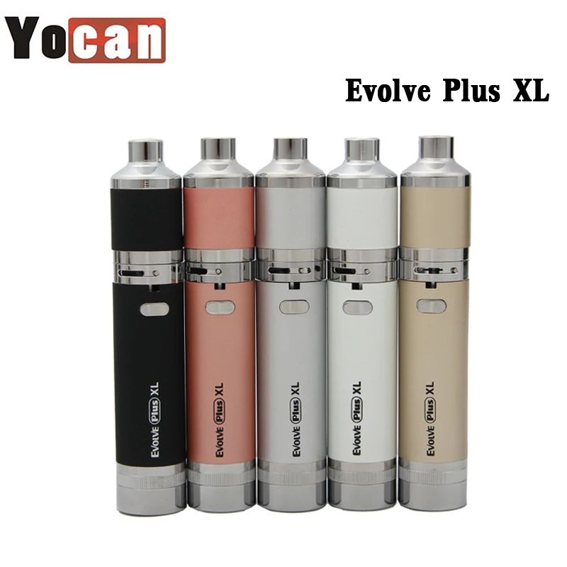 

Original Yocan Evolve Plus XL Starter Kit Dry Herb Wax Vape Pen Quartz Rod Coil 1400mah Battery E Cigarette Dabber Pen Vaporizer