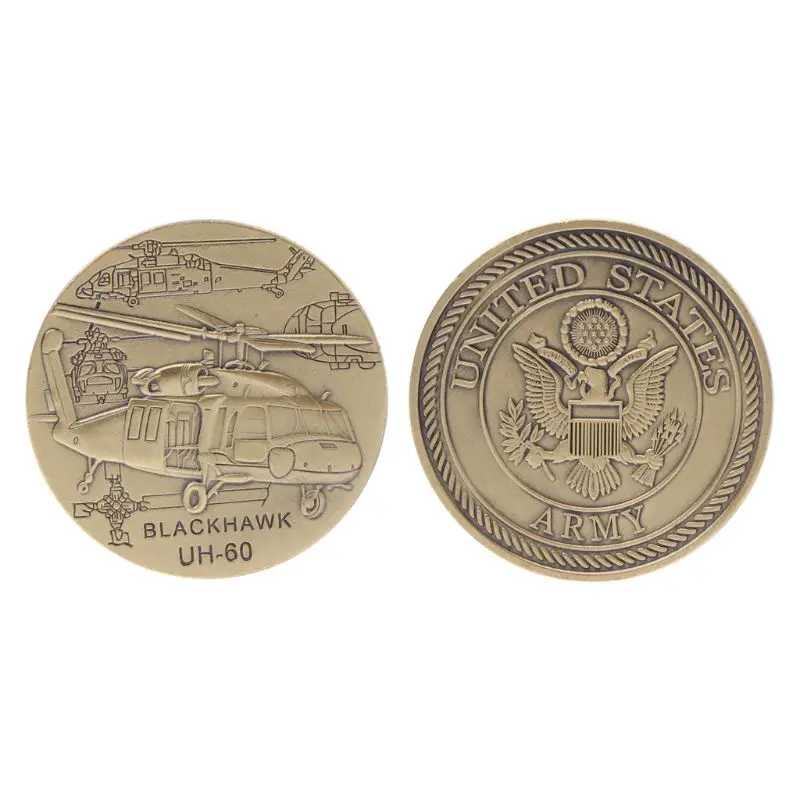 

Commemorative Coin Airplane AH-60 Memorial Collection Souvenir Art Crafts Home Decoration Gifts Ornaments Alloy Gift Coins