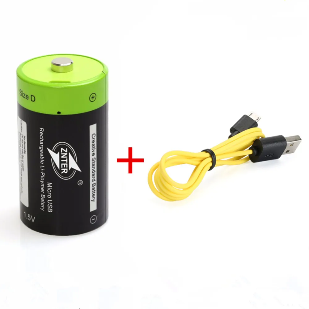 Горячая Распродажа ZNTER 1,5 V 4000mAh Батарея Micro USB аккумуляторная батарея D Lipo LR20 батарея Быстрая зарядка через кабель Micro USB - Цвет: E