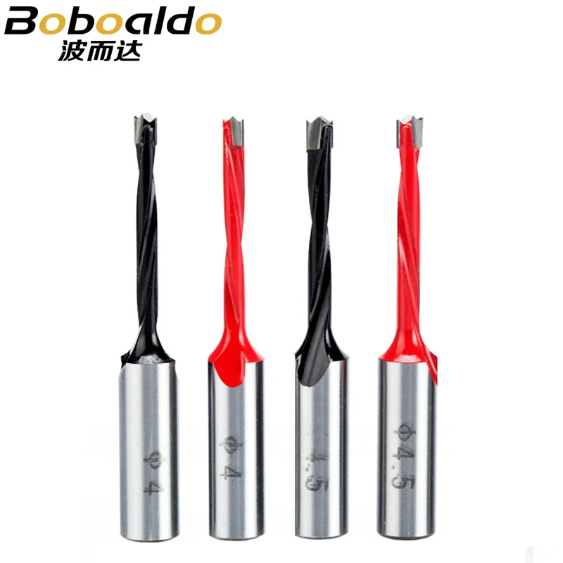 Boboalda 1pc 4mm-9.5mm wood drill bit 70mm length router bit row drilling for boring machine Gang drills wood Carbide endmill