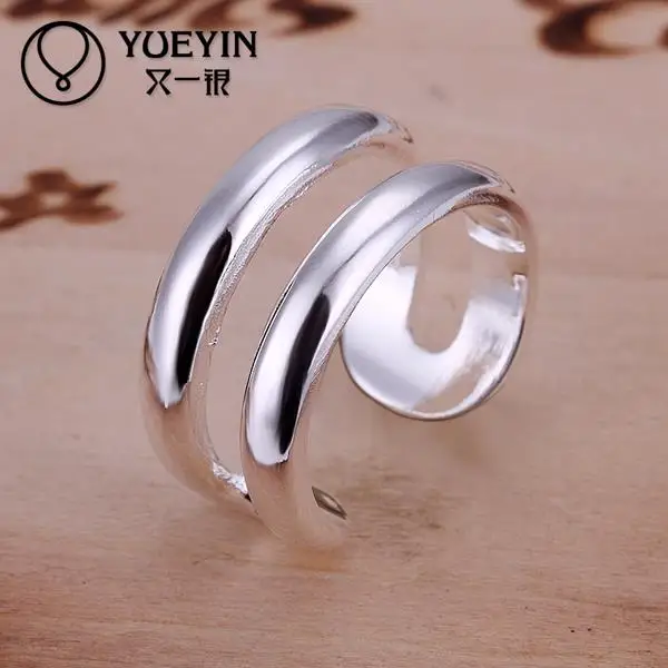 Fedi nuziali color argento all'ingrosso per gioielli da sposa di fidanzamento da donna Super offerta brillante di alta qualità - immagine 2