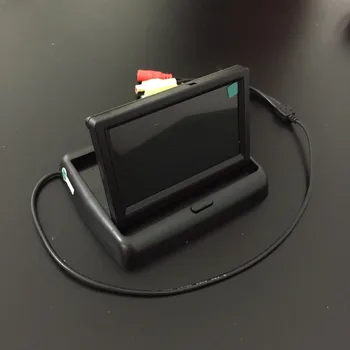 

Folding 4.3 Inch TFT Color LCD HD 800*480 Car Monitor Screen Parking Sensor Video Monitor Car Rearview Backup for Reverse Camera