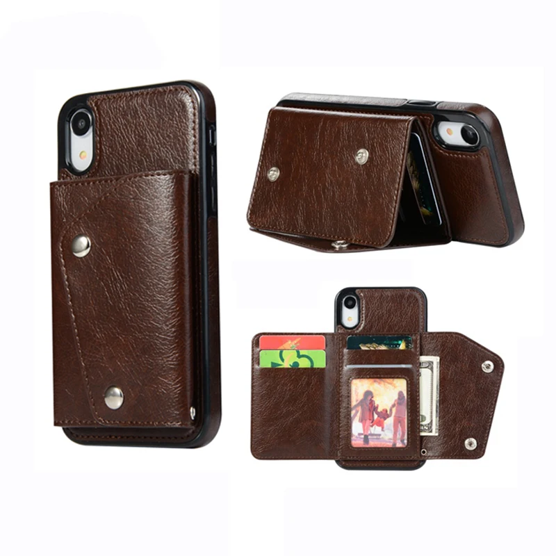 

Luxury Leather Phone Case for iPhone XS Max X XR Case Flip Wallet Cover for iPhone 7 8 6s 6 Plus Case Coque Capa Fundas Retro
