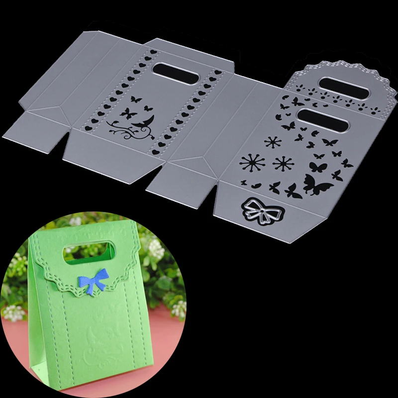 

Gift Box Metal Cutting Dies Box Stencils Portable Candy Dies Box Case Embossing Template DIY Scrapbooking Die Cuts Album Decor