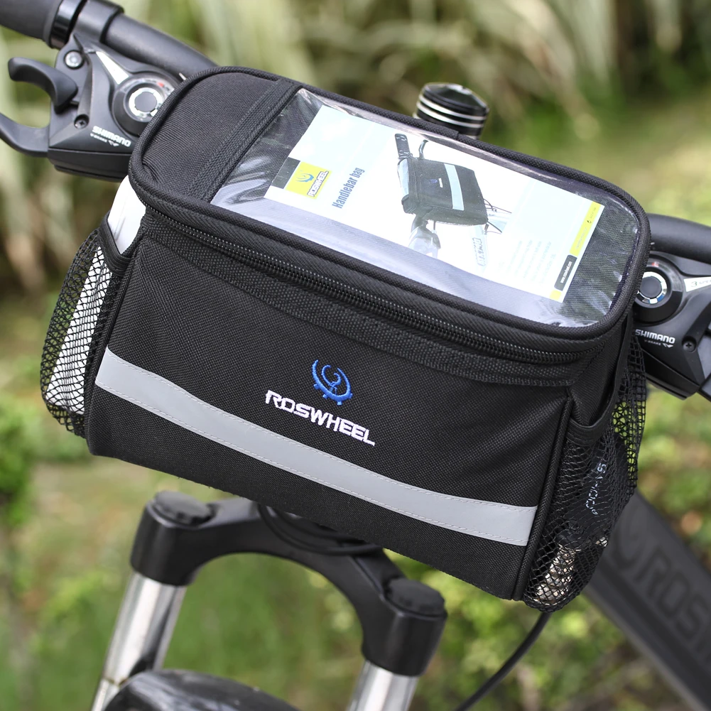 Black Bicycle Cycling Bag Front Removable Heat Protection Foldable Bike Handlebar Bags For font b Phone