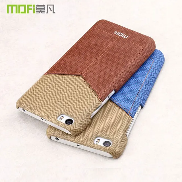 Cheap MOFI original Mi5 Case with Card Pocket for Xiaomi Mi5 Pro Hard Back Cover Xiaomi 5 Leather Wallet Case coque capa funda 5.15''