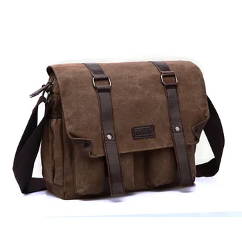 

032318 new hot man canvas shoulder bag male casual messenger bag