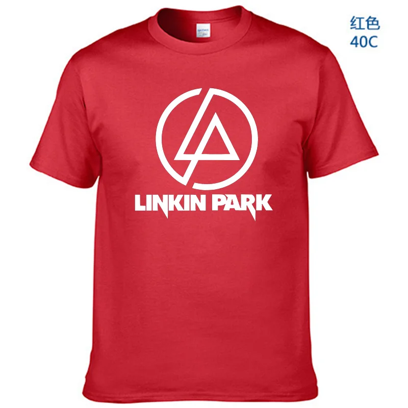 Летняя модная мужская футболка Lincoln LINKIN Park, хлопковая брендовая одежда Linkin, короткие топы, футболки - Цвет: Red-W