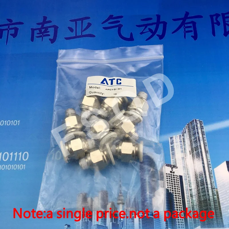 

PC10-01 PC10-02 PC10-03 PC10-04 AirTAC Straight thread joint. connector ,have stock Pneumatic components PC series