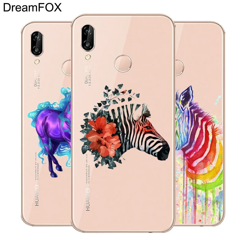 DREAMFOX M378 Art Horse Мягкий силиконовый чехол из ТПУ для Huawei Honor 6a 6C 7X9 10 P20 P30 Lite Pro P Smart 2019 |