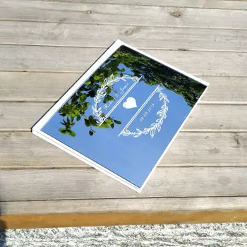 

Customized Wedding Signature Guest Book White Blank Pages Personalized Laser Cut Check in Book Party Favor Album