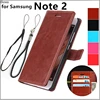 Étui en cuir avec porte-cartes pour Samsung Galaxy Note 2 N7100, étui portefeuille ultra fin à rabat de qualité ► Photo 1/6