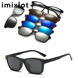 Imixlot поляризационные Зажимы клип на Солнцезащитные очки для женщин клип зеркальные Магнитная Солнцезащитные очки для женщин Для мужчин