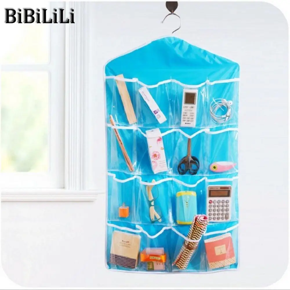 16 Pockets Clear Over Door Hanging Bag storage Shoe Rack Hanger Storage