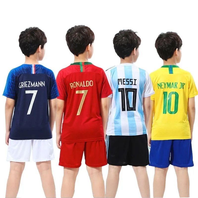 Football Jersey Kid Clothes Summer World Cup Kids Soccer Uniform Tracksuit Children Boys Clothes Boys Sets Clothing Vest Outfits