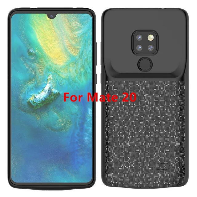 Ультратонкий портативный чехол для зарядки аккумулятора KQJYS для huawei mate 20, чехол для внешнего аккумулятора 4700 мА/ч, чехол для зарядного устройства - Цвет: Black