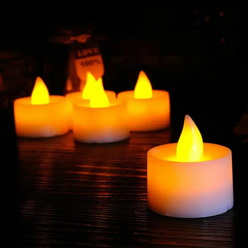 Домашняя лампа со светодиодными свечами светодиодная пластиковая свеча форма светильник беспламенный для свадьбы/вечерние/праздничные украшения светильник ings