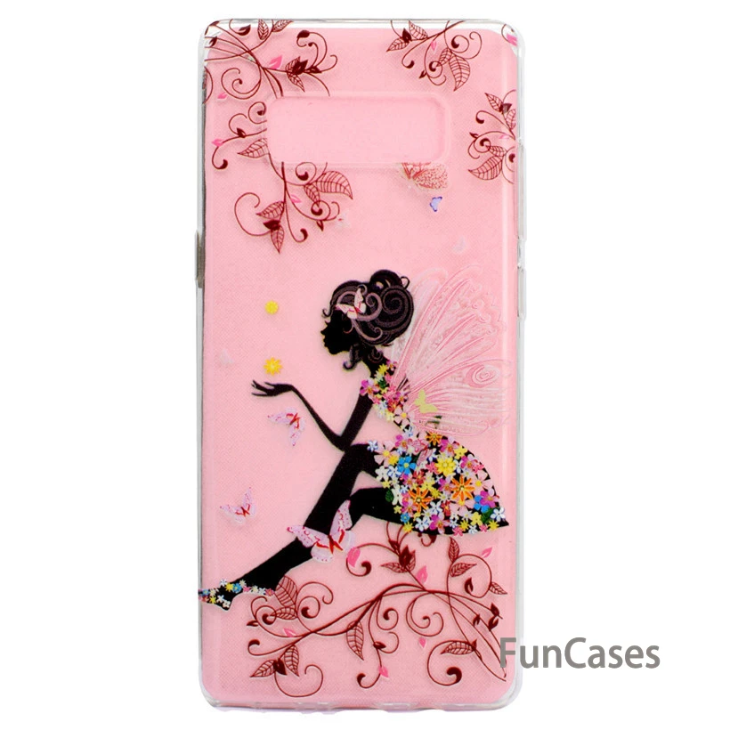 Case untuk Samsung Note 8 Silikon Case untuk Samsung Galaxy Note 8 N950F Transparan Case Pola Cover Galaxy Handphone Gaxy