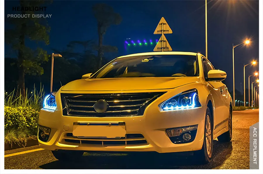 2 шт светодиодный фары для Nissan Altima 2013-2015 светодиодный огни автомобиля глаза ангела xenon HID комплект протовотуманная подсветка Габаритные огни