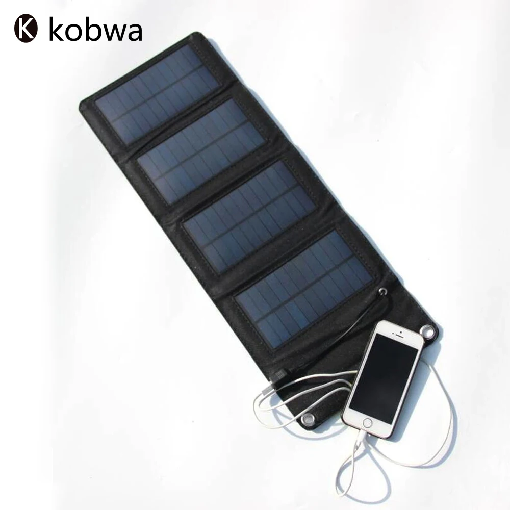 Portable Folding 7W Solar Charger Panel Camping USB Output Solar Panel Battery For iPhone iPad