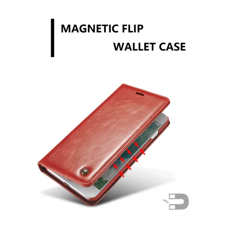 HotOriginal CaseMe003 For iPhone 7 7 Plus Case Retro Crazy Horse Book Style Leather Case With Stand For iPhone 6 6S Plus SE 5S (18)