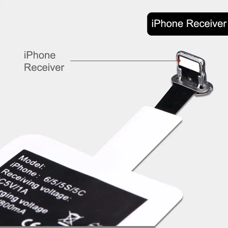 Sindvor QI Беспроводное зарядное устройство приемник для iPhone X 8 7 6 Plus Универсальный беспроводной зарядный приемник для телефона Micro usb type-c