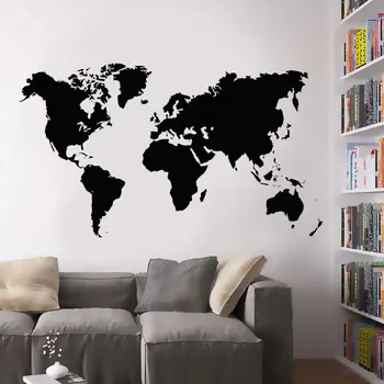 

Large World Map Vinyl Wall Decal National Geographic Map Of The World Sticker Art Home Decor For Living Room Office Poster 3214