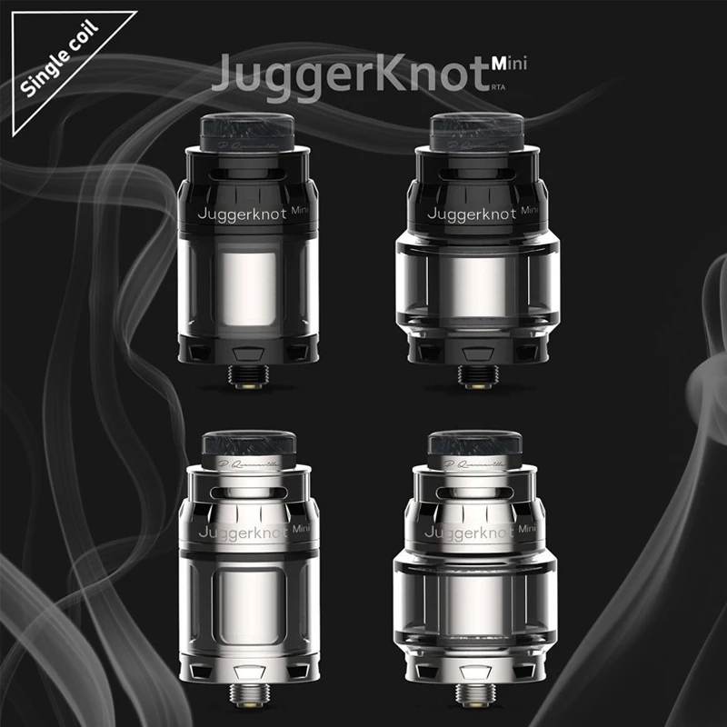 

Shenray JuggerKnot Mini Single coil 24mm 4.5 ml RTA JuggerKnot atomizer leak proof top airflow system E Cigarette