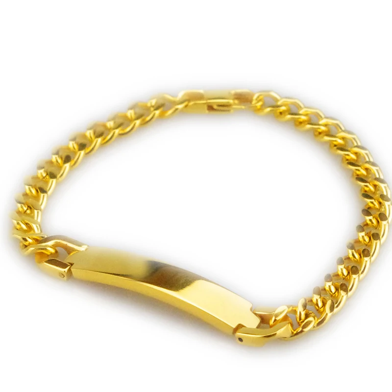 100% Nunca Себе Desvanecen! Brazalete Асеро Inoxidable лос hombres ЖЕНЩИНЫ МУЖЧИНЫ 18 К Oro Браслеты Пункт
