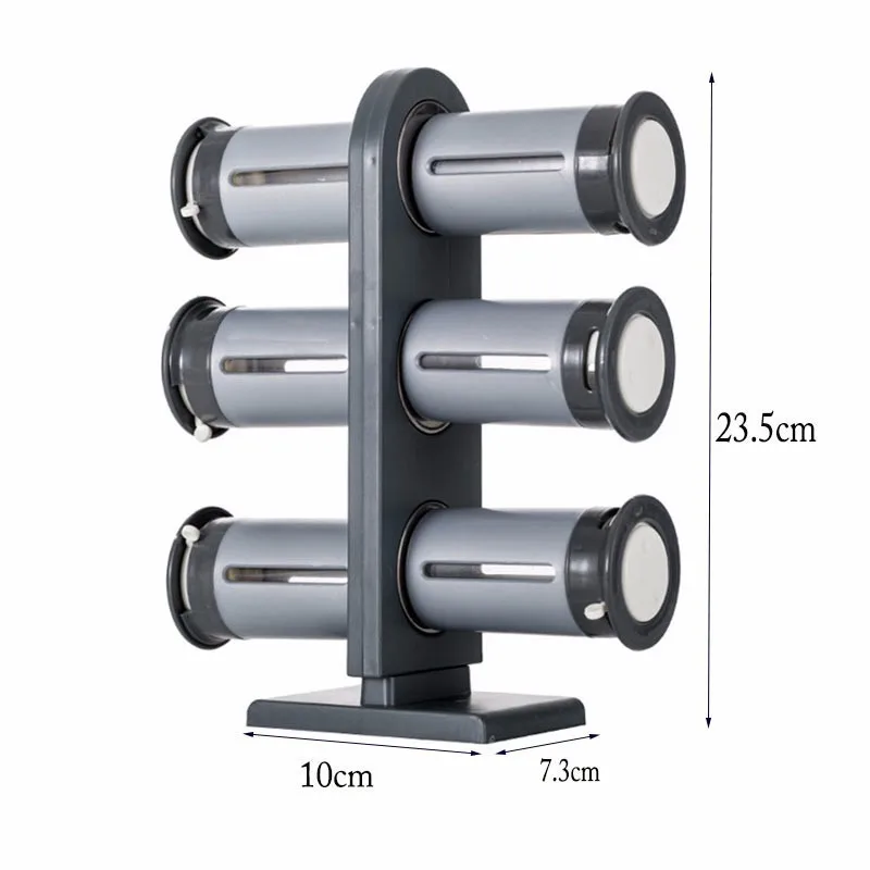 Контейнер для перца для специй, шейкер, коробка для приправ, банка для соли, бутылочка, бутылка, кухонный стоячий стеллаж для специй, набор 6 банок+ 1 держатель для стойки