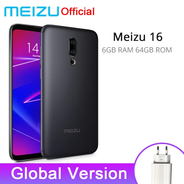 Официальная глобальная версия Meizu 16 6 GB 64 GB Snapdragon 710 Octa Core 6-inch 2160x1080 P Front 20MP 3100 mAh In-screen Fingerprint