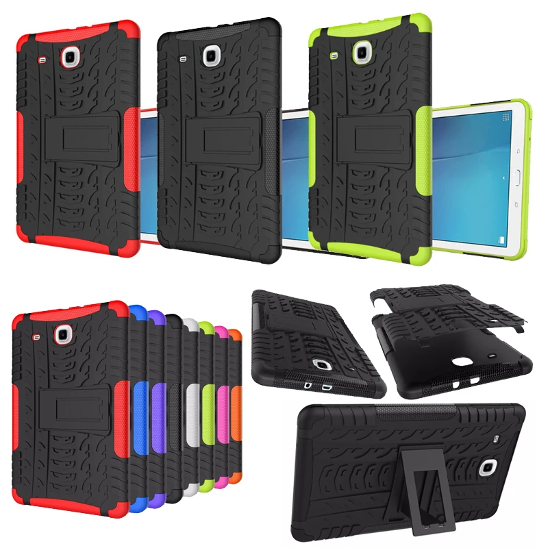 High Duty For Samsung Tab E T560 Case Armor 9.6'' Stand PC&Silicon