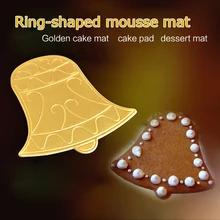 BAKEST 100 шт в партии маленький в форме колокольчика Золотой картонный коврик для Мусса Свадебные инструменты для украшения торта