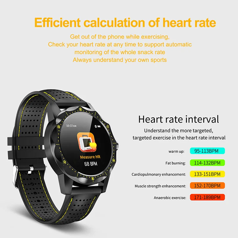New Smart Watch IP68 Waterproof Sleep Monitor Alarm Clock for Mobile Phone Sport DOM668