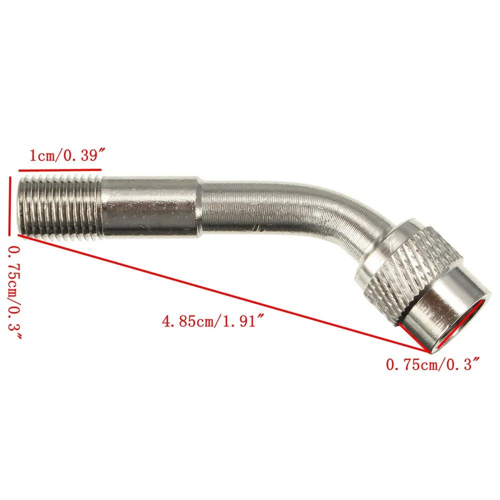 1 шт. 135 градусов, угловой клапан Адаптер шины трубки удлинитель адаптер для мотоцикла автомобиля США VE36 металлический газовый сопло оптовые цены