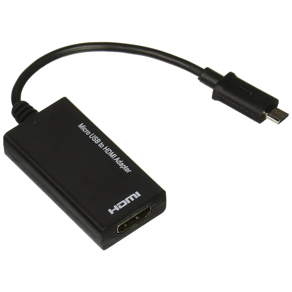 Портативный маленький размер MHL Micro USB мужчина к HDMI Женский Кабель-адаптер для Android смартфонов и планшетов черный