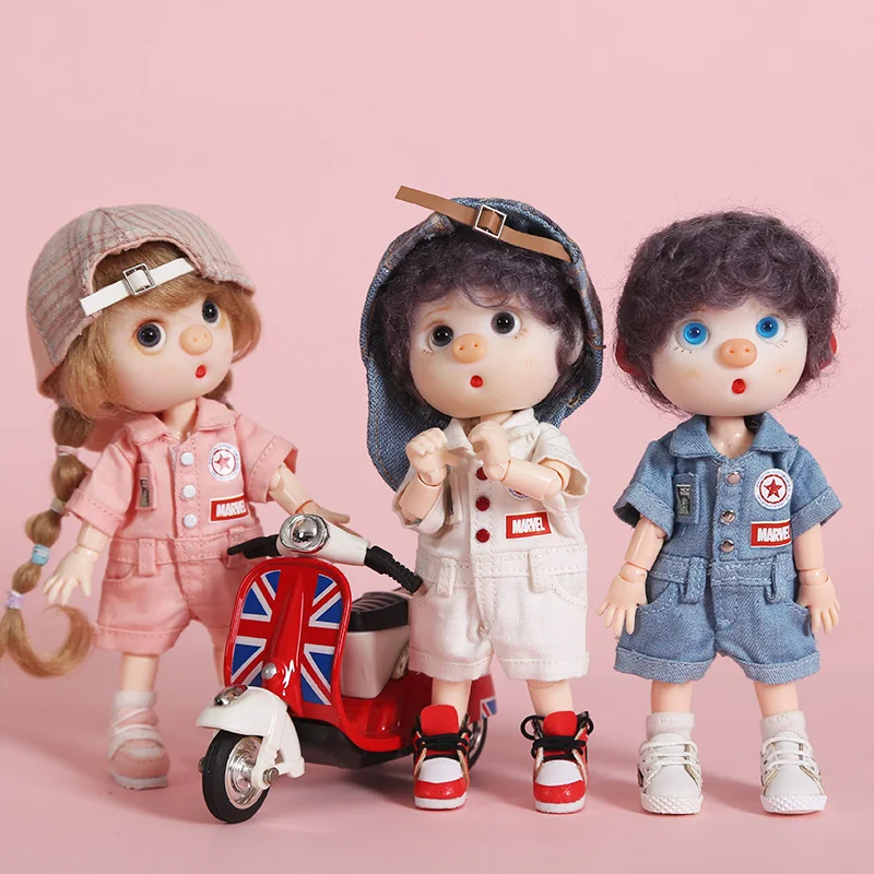 Новая крутая Одежда для куклы модные рабочие штаны/шапка ob11 obitsu11 holala 1/12BJD Кукла
