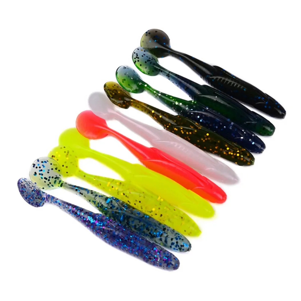 FISH BAIT KING 10Pcs/Set 11cm Soft Silicone Fishing Lure Pesca Artificial Soft Bait Swim Bait