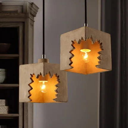 

Nordic Style Contracted Art Pendant Lights Vintage Cement Pendant Lamp Retro Light Indoor Hanging Lamp Bar Art Deco Lighting