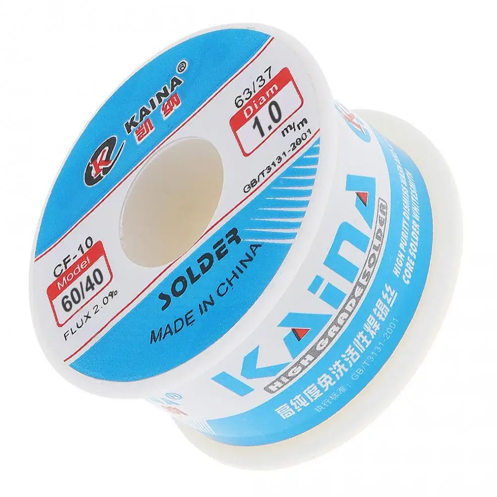 60/40 100g 1.0mm Tin Fine Wire Core 2 Flux Welding Solder Wire with