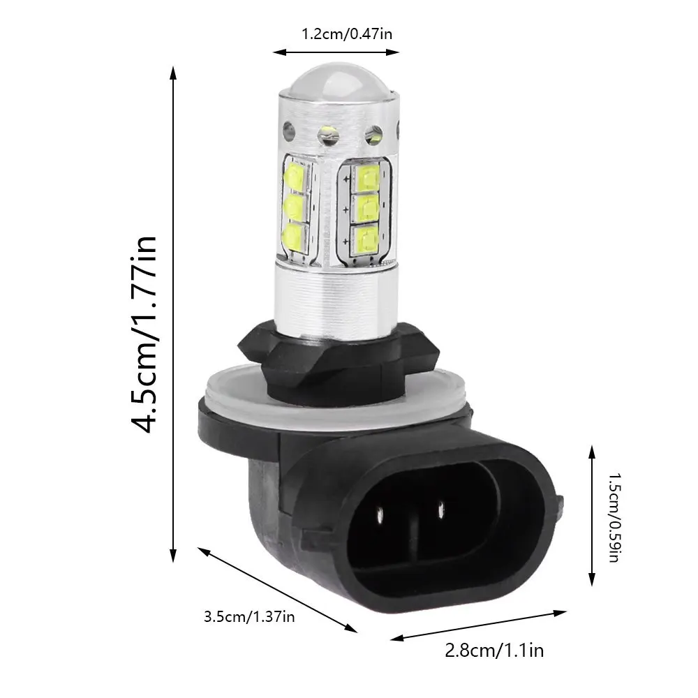 Пара высокого Мощность светодиодный лампы 80 Вт Противотуманные дальнего для Polaris Sportsman Ranger RZR H-11 1993-2016 белый Цвет