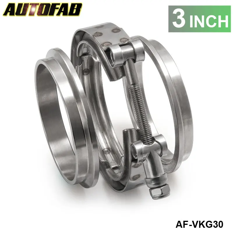 AUTOFAB - Universal Upgraded  Auto Parts Turbo Exhaust pipes 3 inch V-Band Clamp Kit AF-VKG30