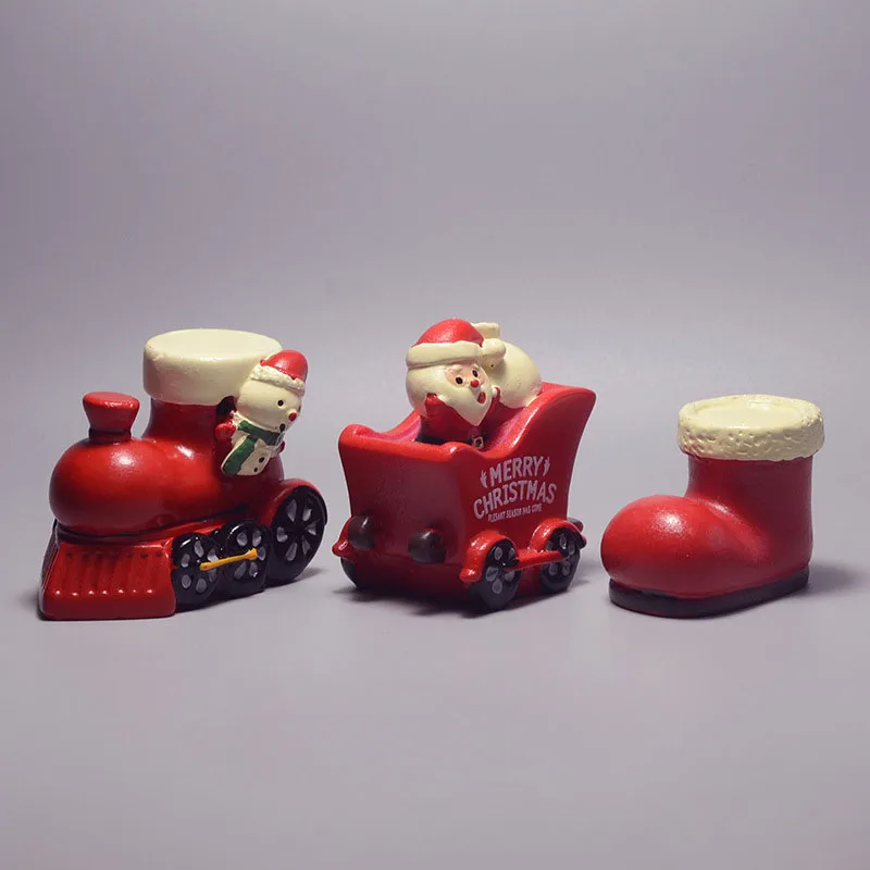 1 шт. милый Санта Клаус Смола ремесло миниатюрное рождественское декоративное стекло украшение, статуэтка сад Фея украшения дома DIY Аксессуары