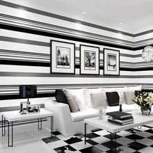 Modern minimalist High grade paper atmosphere fashion black and white gray stripe wallpaper for TV background film living room 18 5 dark gray and light gray and white and transparent holographic rear projection film