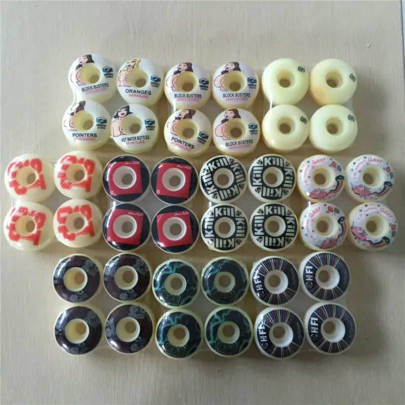 Prix pour 2016 4 pcs/ensemble Pro 53mm et 55mm Planche À Roulettes Roues marque mixte skate Roues stock roues pour offre spéciale avec le bon prix Prix pour 2016 4 pcs/ensemble Pro 53mm et 55mm Planche À Roulettes Roues marque mixte skate Roues stock roues pour offre spéciale avec le bon prix