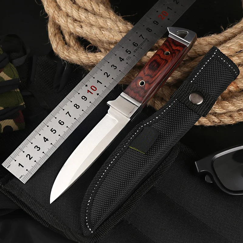 

SDIYABEIZ Pocket Knife Fixed Blade Knife Fold Hunting camping Tactical Rescue Surrival knives Outdoor Survival Tool + Sheath