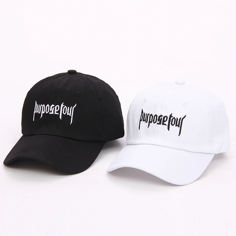 

Purpose Tour Geborduurde Baseball Cap Vintage Retro Justin Bieber Hoed Hoge Straat Dark Tij Caps Voor Vrouwen En Mannen